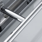 Contemporary 2-piece bathroom set made of polished chrome stainless steel toilet paper holder