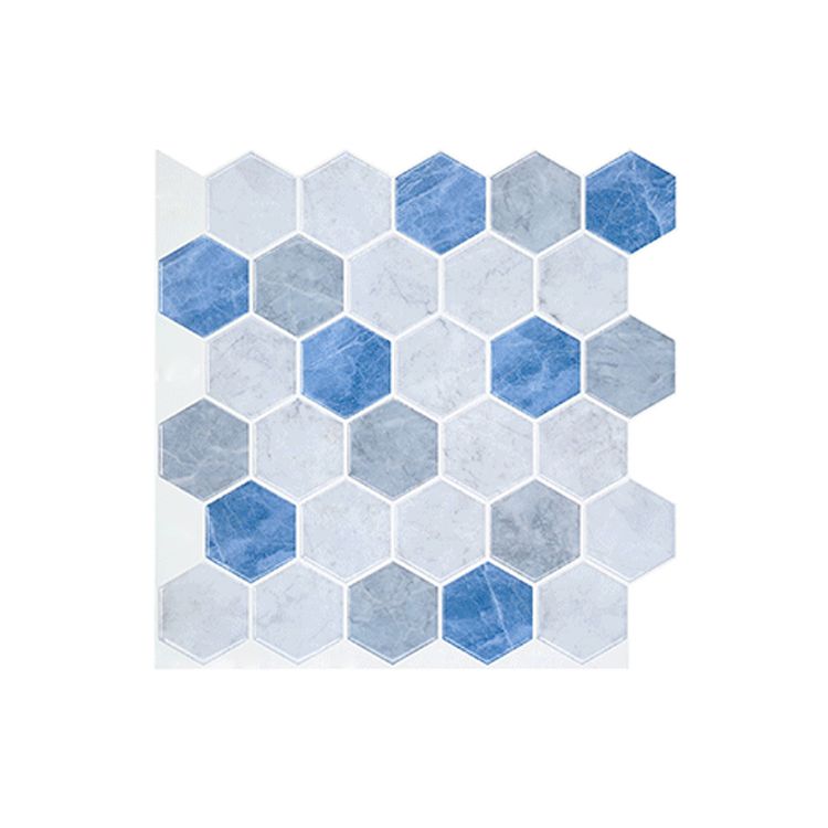 Square Peel and Stick Back Wall Modern Plastic Peel and Stick Back Wall