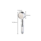 Modern Handheld Showerhead 3 Spray Round Metal Shower Heads