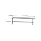 Contemporary bathroom accessory set made of aluminum with towel holder/bath shelf