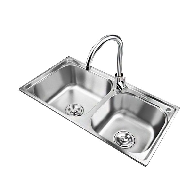 Classic Style Kitchen Sink Stainless Steel Kitchen Sink with Drainage Hole Kit
