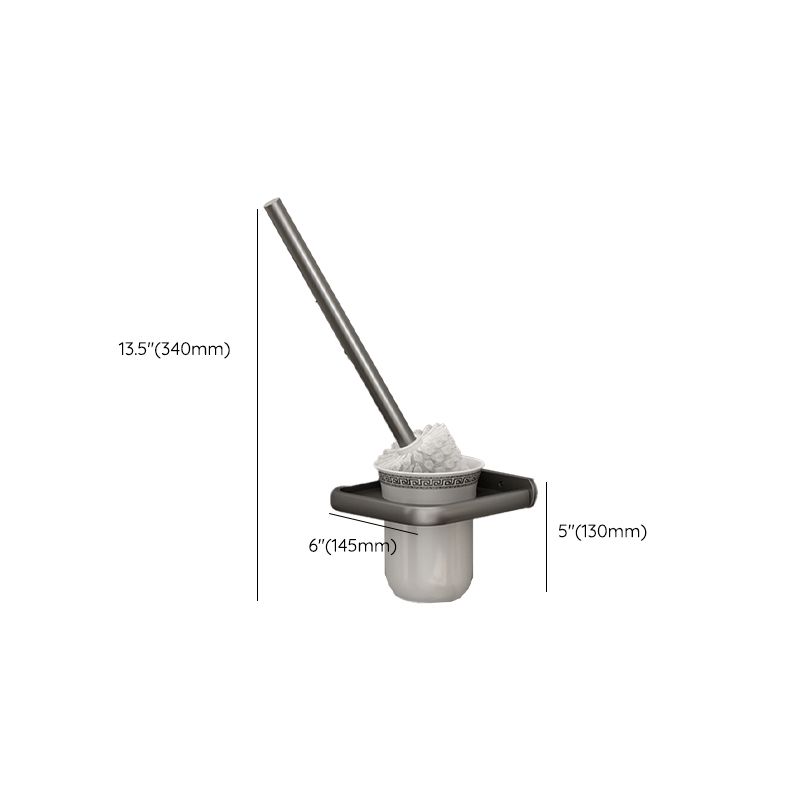 Gray contemporary bathroom accessory set bathroom shelf/towel holder & bathrobe hook incl.
