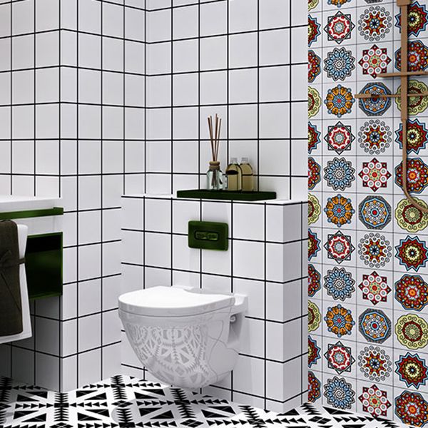 Stylish Mosaic Tile Waterproof Peel-and-Stick Backsplash Tiles