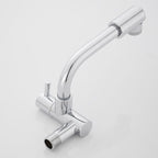 Wall-mounted metal bathtub filler with low arc waterfall bathtub faucet