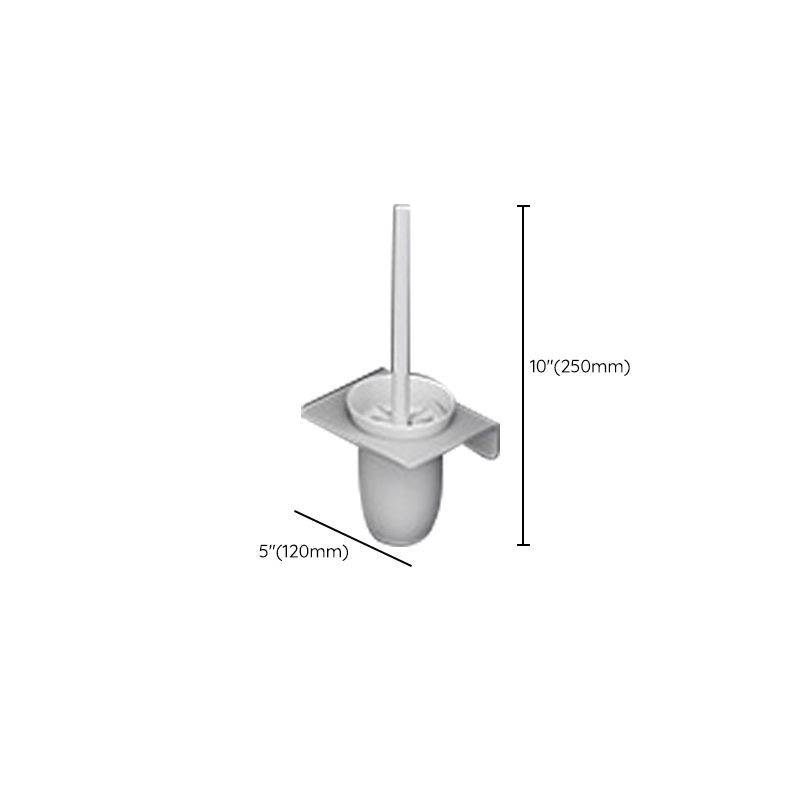 White contemporary bathroom accessory set stainless steel aluminum bathroom set