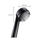 Contemporary Showerhead Round Handheld Showerhead Combination in Black