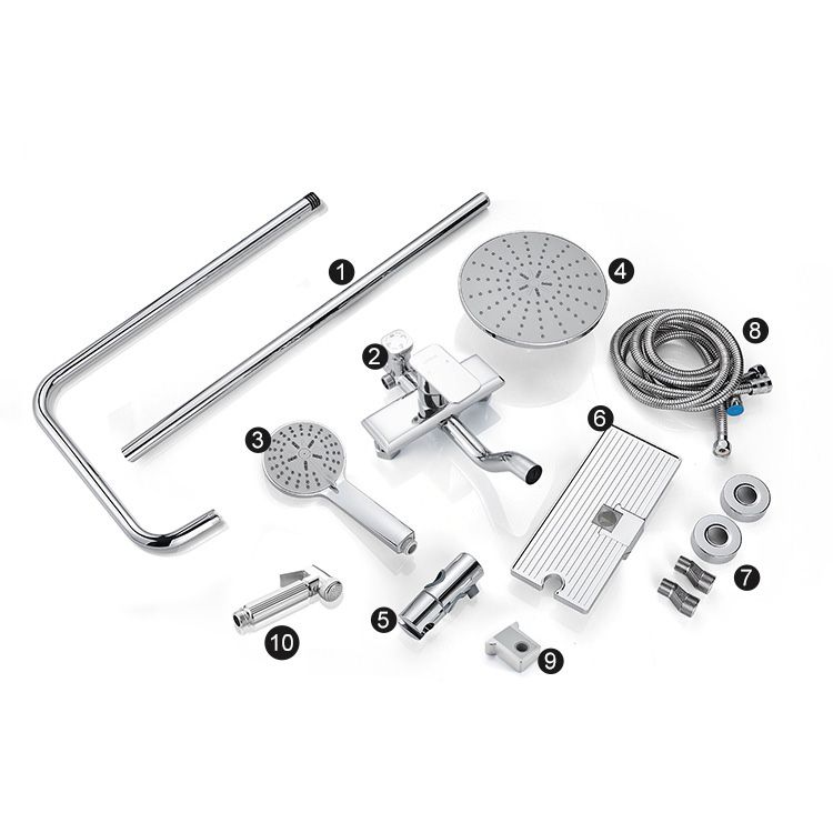 Modern balanced printed converter faucet shower head shower fitting on the wall