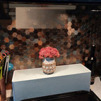 Modern Tile-Peel & Stick Metal Mosaic Tile Hexagon Peel & Stick Subway Tile