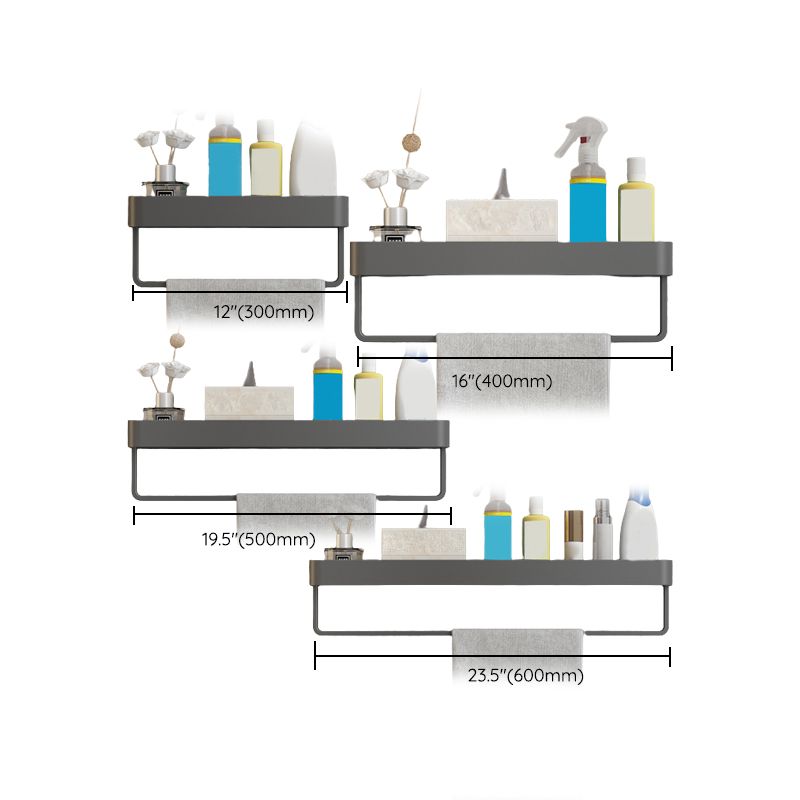 Minimalist Matte Metal Bathroom Accessory Set Modern Bathroom Shelf