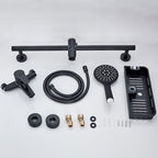 Brass Wall-Mounted Shower System Single Handle Shower with Lever Handle