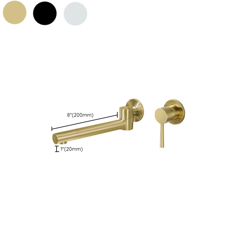Modern Brass Roman Bathtub Faucet with 1 Lever Handle Bathtub Faucet