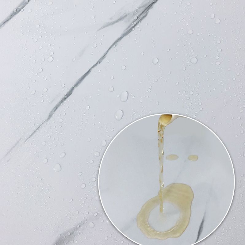 Stain Resistant Peel & Stick Tile Marble Effect Single Tile for Kitchen Backsplash