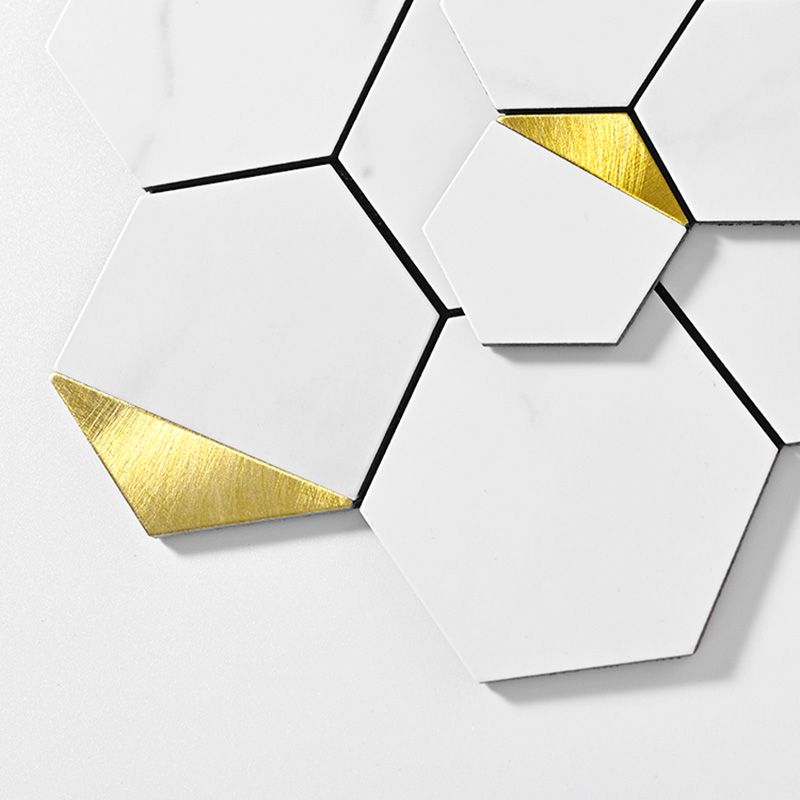 Hexagonal Modern Peel and Stick Tiles Mosaic Tiles Peel and Stick Backsplashes