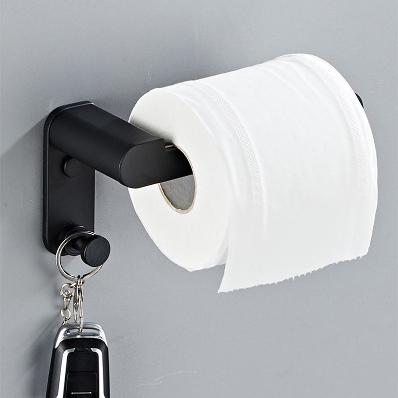 Metal Bathroom Set 5-piece Modern Style Black Bathroom Accessories Set