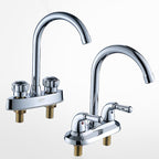 Three-Hole Centerset Bathroom Sink Faucet Contemporary Brass Faucet