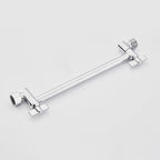 Silver Square Fixed Shower Head Modern Style Wall Mounted Shower Head