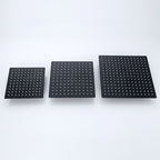 Black Square Fixed Shower Head Modern Style Wall Mounted Shower Head
