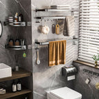 Modern gray bathroom accessory set bathroom shelf bath hardware set