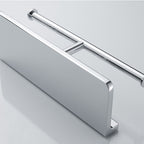 Contemporary 2-piece bathroom set made of polished chrome stainless steel toilet paper holder