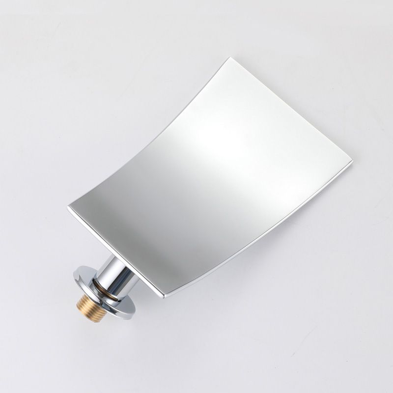 Modern Wall-Mounted Bathroom Faucet Low Arc Solid Brass Faucet