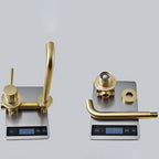 Wall-mounted Bronze Bathtub Filler Double Handles Bathtub Spout Bathtub Faucet Trim