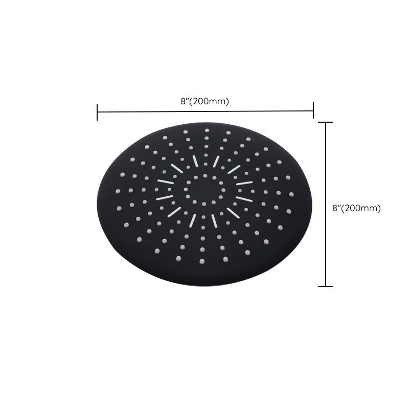 Contemporary Style Shower Head Plastic Fixed Shower Head in Round and Square Shape
