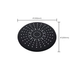 Contemporary Style Shower Head Plastic Fixed Shower Head in Round and Square Shape