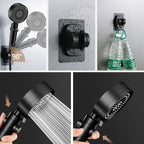 Adjustable Water Flow Shower Head Combination 5 Spray Patterns Handheld Shower