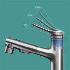 Contemporary Single Color Faucet Low Arc Centerset Sink Faucet for Bathroom