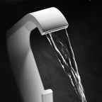 Waterfall Spout Widespread Sink Faucet Modern Metal Widespread Sink Faucet