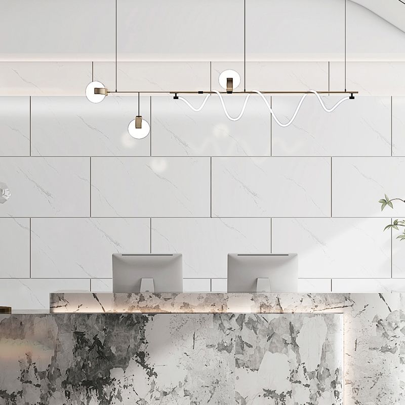 Marbling Stain Resistant Tiles PVC Single Peel & Stick Tiles for Backsplash