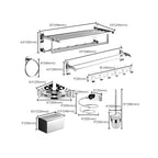 Modern Bathroom Hardware Set Silver Bathroom Accessories Hardware Set