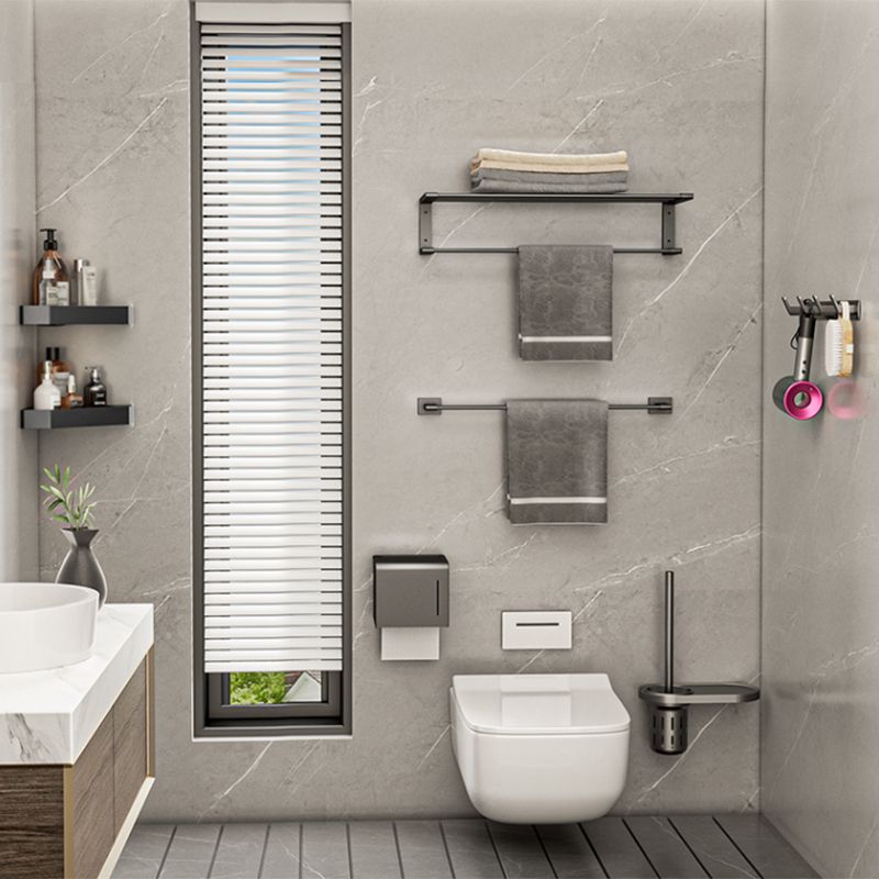 Modern bathroom accessory set Bathroom shelf Towel bar gray bathroom accessory set