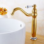 Glam Vessel Faucet Swivel Spout Lever Handle Sink Faucet