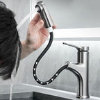 Simplicity Brass Sink Faucet Low Arc Single Color Centerset Vanity Faucet for the Bathroom
