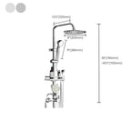 Wall-mounted Rectangular Shower System Stain-resistant Copper Modern Shower System