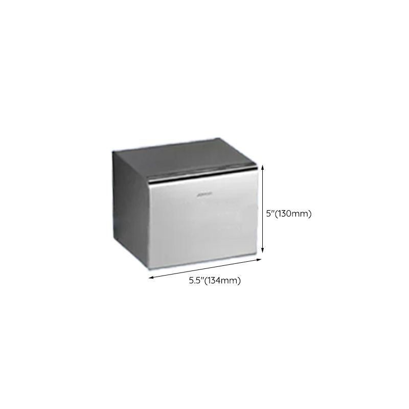 Contemporary bathroom accessory set made of aluminum with towel holder/bath shelf