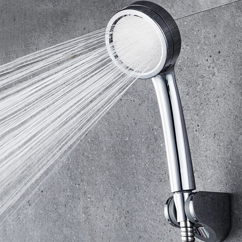 Modern handheld shower head 5 spray patterns chrome round wall mounted shower head