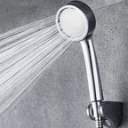 Modern handheld shower head 5 spray patterns chrome round wall mounted shower head