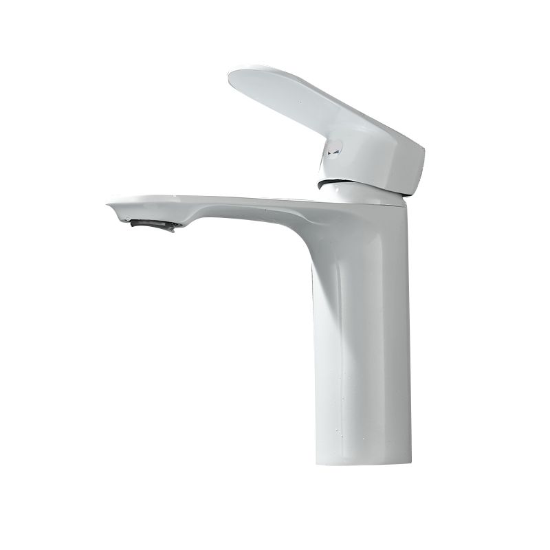 Bathroom Sink Faucet Lever Handle Brass Monochrome Bathroom Faucet