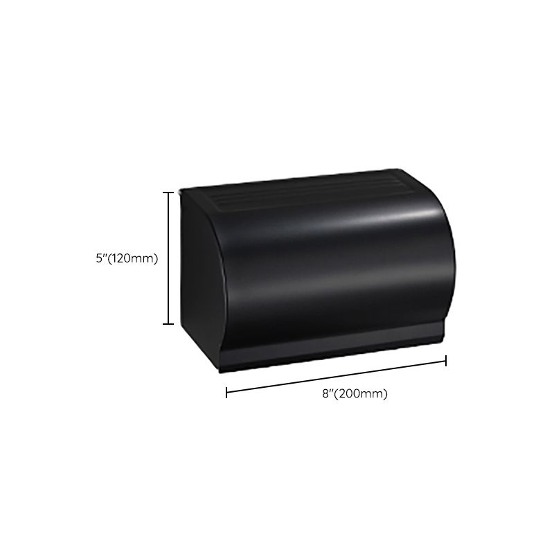 Contemporary Bathroom Accessory Set Black Surface Bathrobe Hook/Towel Ring Bar