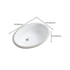 Modern Oval Washstand Ceramic Table Installation Sink Bathroom