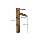 Farmhouse-style vessel sink bathroom faucet round brass faucet