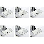 Contemporary sink with pop-up drain porcelain rectangular basin