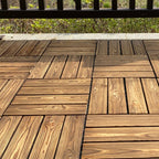 Outdoor composite decking tiles with snap-in stripe detail kit decking tiles