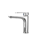 Modern Brass Bathroom Sink Faucet Round Lever Handles Sink Faucet