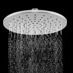 Ceiling and wall mounted showerhead combination round chrome spray head