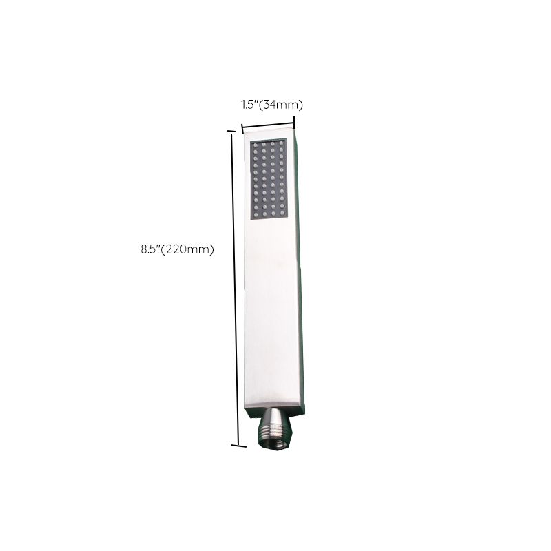 Simple Rectangle Shower Head 304 Stainless Steel Hand Shower