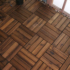 Wood Terrace Tiles Plug-in System Installation Outdoor Terrace Tiles