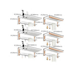 White 7-piece bathroom accessory set wood and metal bath set